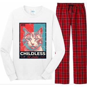 Vote Childless Cat Lady Long Sleeve Pajama Set