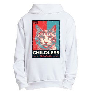 Vote Childless Cat Lady Urban Pullover Hoodie