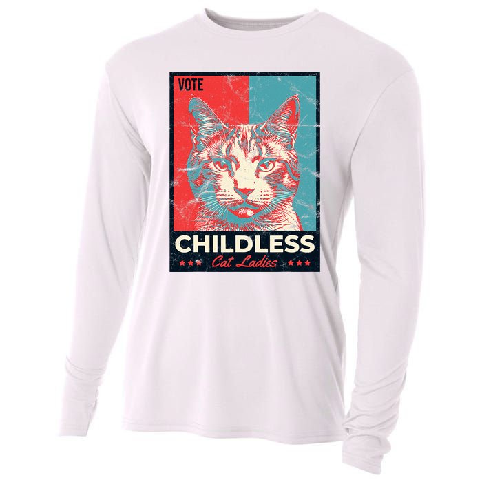 Vote Childless Cat Lady Cooling Performance Long Sleeve Crew