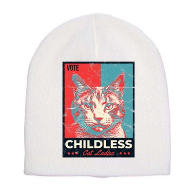 Vote Childless Cat Lady Short Acrylic Beanie