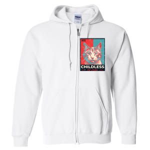 Vote Childless Cat Lady Full Zip Hoodie