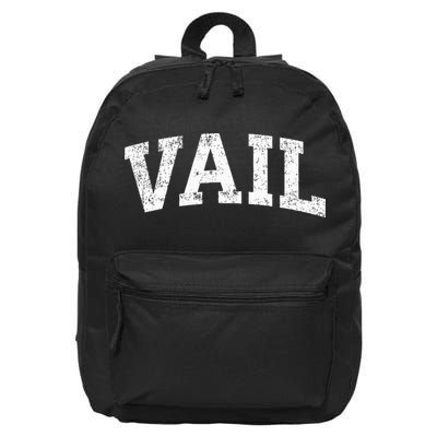 Vail Colorado Co Vintage Athletic Sports Design 16 in Basic Backpack