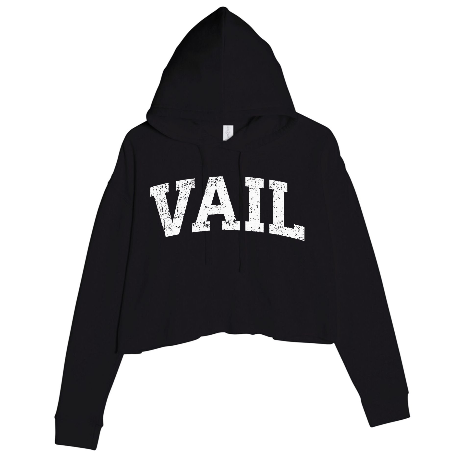 Vail Colorado Co Vintage Athletic Sports Design Crop Fleece Hoodie
