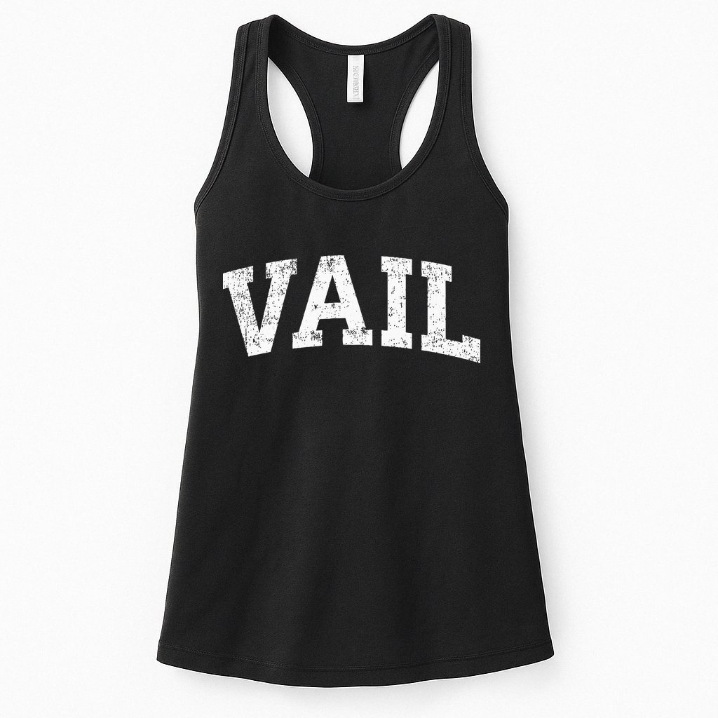 Vail Colorado Co Vintage Athletic Sports Design Womens Tank Top