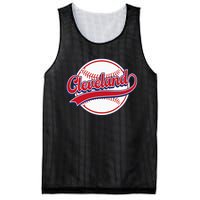 Vintage Cleveland Cityscape Baseball Lover Player And Fans Mesh Reversible Basketball Jersey Tank