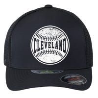 Vintage Cleveland Cityscape Baseball Lover Player And Fans Flexfit Unipanel Trucker Cap