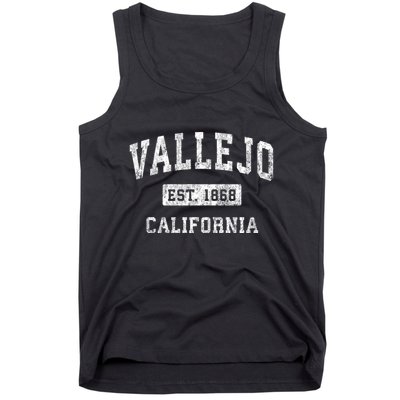 Vallejo California Ca Vintage Established Sports Design Tank Top