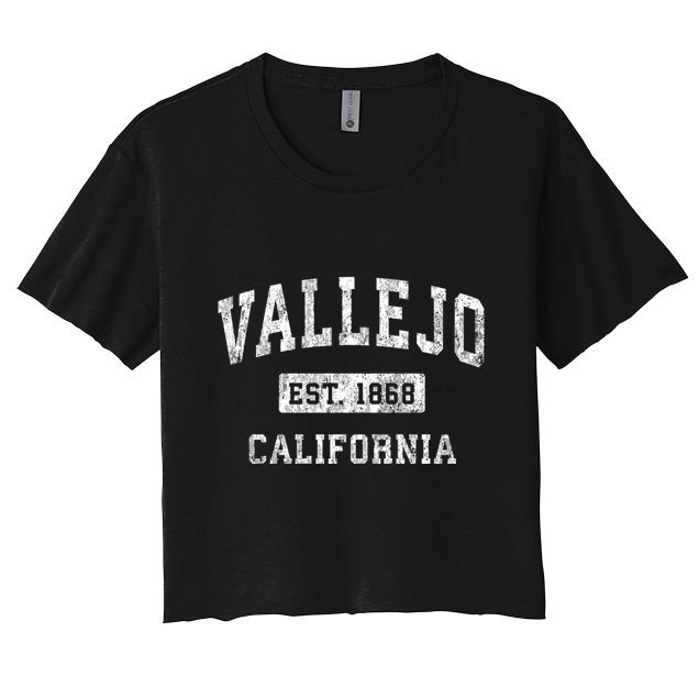 Vallejo California Ca Vintage Established Sports Design Crop Top
