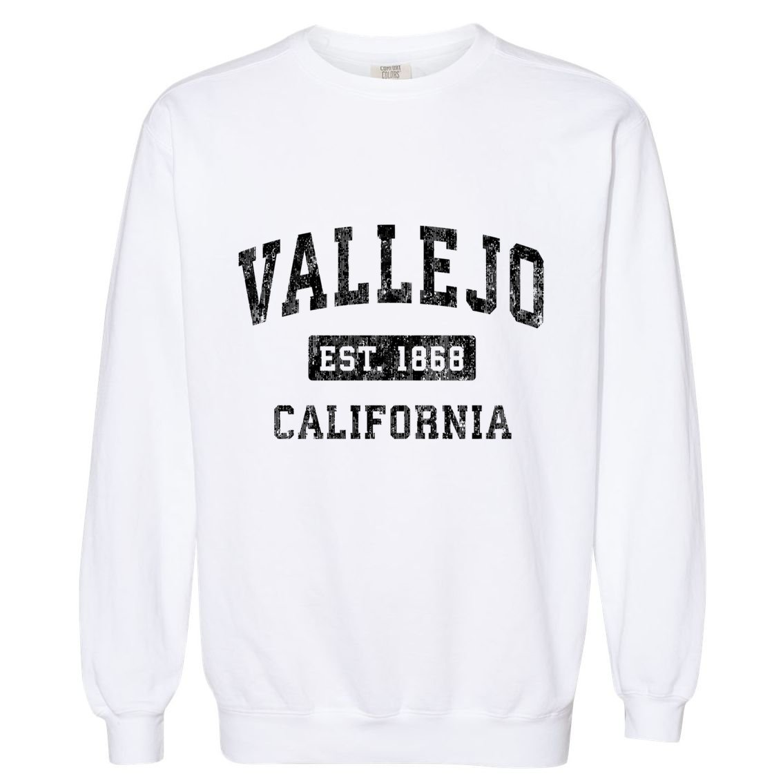 Vallejo California Ca Vintage Established Sports Design Garment-Dyed Sweatshirt