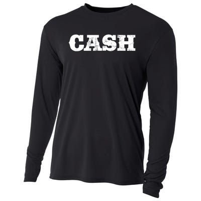 Vintage Cash Country Funny Music Lovers Outlaw Gift Cooling Performance Long Sleeve Crew