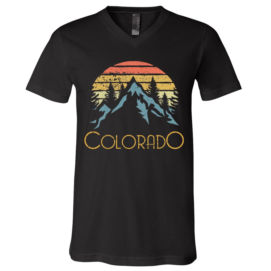 Vintage Co Colorado Mountains Outdoor Adventure Sweat V-Neck T-Shirt