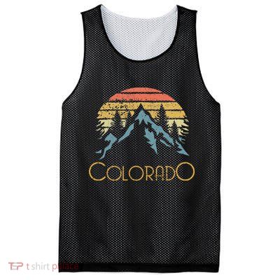 Vintage Co Colorado Mountains Outdoor Adventure Sweat Mesh Reversible Basketball Jersey Tank