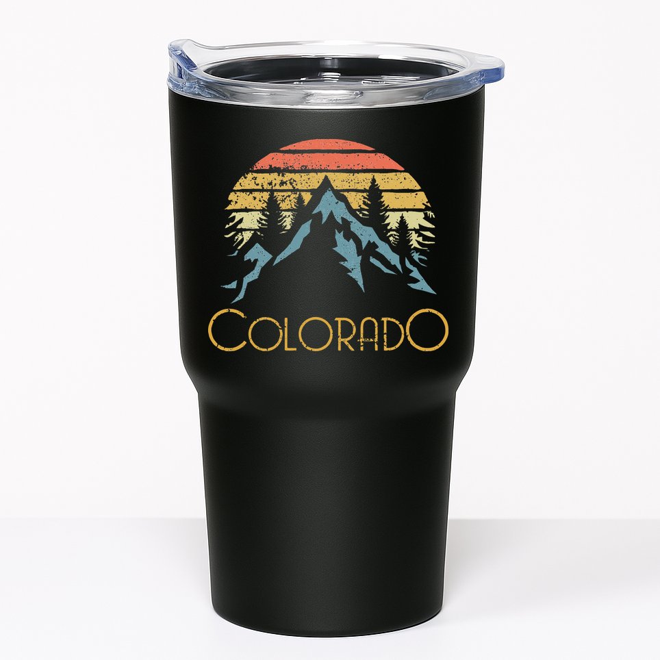 Vintage Co Colorado Mountains Outdoor Adventure Sweat Tumbler