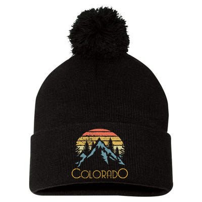 Vintage Co Colorado Mountains Outdoor Adventure Sweat Pom Pom 12in Knit Beanie