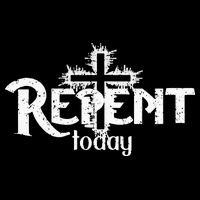 Vintage Christian Cross Design Repent Today Drawstring Bag