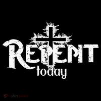 Vintage Christian Cross Design Repent Today Baby Bodysuit