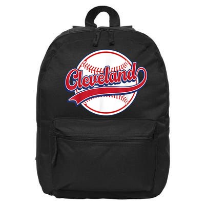 Vintage Cleveland Cityscape Baseball Lover Player And Fans 16 in Basic Backpack