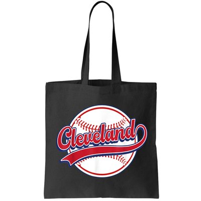 Vintage Cleveland Cityscape Baseball Lover Player And Fans Bag