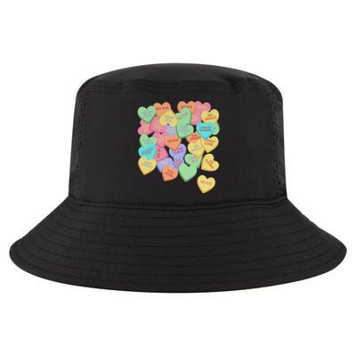 Vintage Candy Conversation Hearts Nti Valentines Day Gift Cool Comfort Performance Bucket Hat