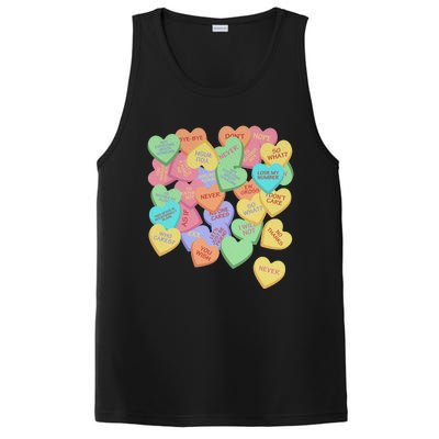 Vintage Candy Conversation Hearts Nti Valentines Day Gift PosiCharge Competitor Tank