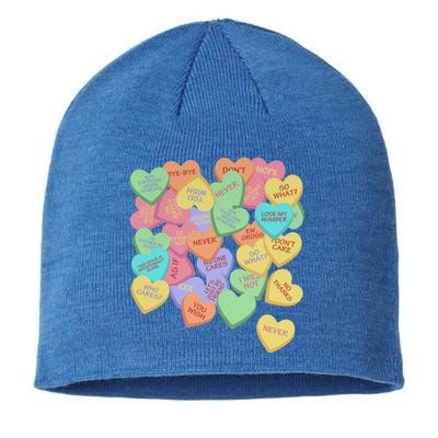 Vintage Candy Conversation Hearts Nti Valentines Day Gift Sustainable Beanie