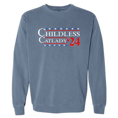 Vote Childless Catlady 2024 Garment-Dyed Sweatshirt