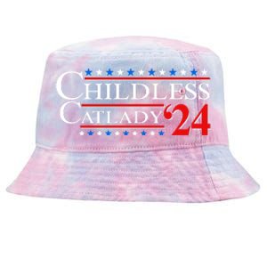 Vote Childless Catlady 2024 Tie-Dyed Bucket Hat