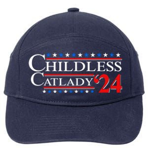 Vote Childless Catlady 2024 7-Panel Snapback Hat