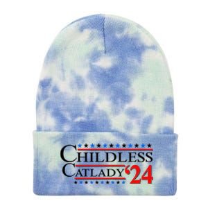 Vote Childless Catlady 2024 Tie Dye 12in Knit Beanie