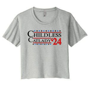 Vote Childless Catlady 2024 Women's Crop Top Tee