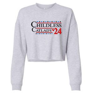 Vote Childless Catlady 2024 Cropped Pullover Crew