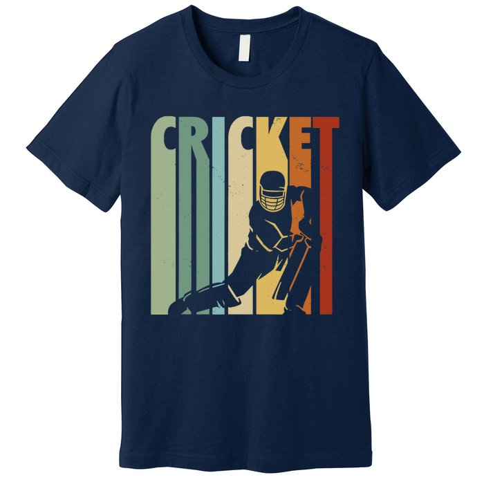 Vintage Cricket Cricket Player Premium T-Shirt