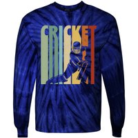 Vintage Cricket Cricket Player Tie-Dye Long Sleeve Shirt