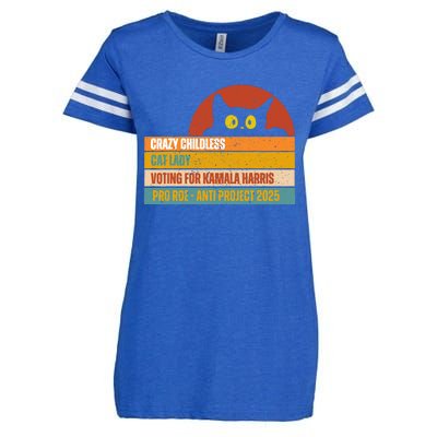 Vintage Childless Cat Ladies For Kamala Harris President 47 Enza Ladies Jersey Football T-Shirt