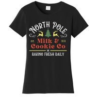 Vintage Christmas Company North Pole Milk And Cookie Co Women's T-Shirt