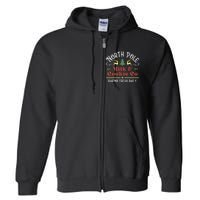 Vintage Christmas Company North Pole Milk And Cookie Co Full Zip Hoodie