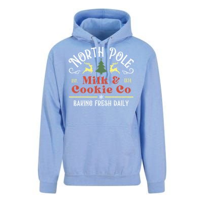 Vintage Christmas Company North Pole Milk And Cookie Co Unisex Surf Hoodie