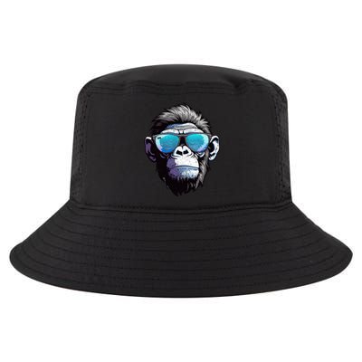 Vintage Cool Cute Monkey With Sunglasses Gift Cool Comfort Performance Bucket Hat