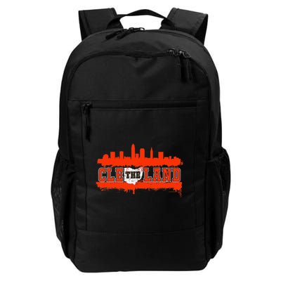 Vintage CLE Cleveland Skyline Daily Commute Backpack