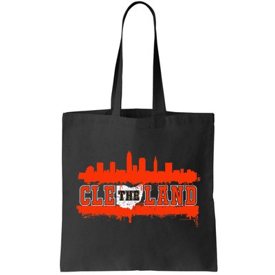 Vintage CLE Cleveland Skyline Tote Bag