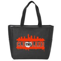 Vintage CLE Cleveland Skyline Zip Tote Bag