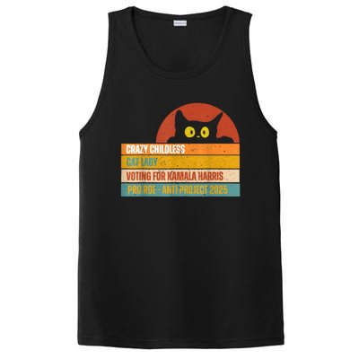 Vintage Childless Cat Ladies For Kamala Harris President 47 PosiCharge Competitor Tank