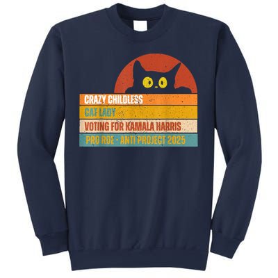 Vintage Childless Cat Ladies For Kamala Harris President 47 Sweatshirt