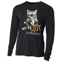 Vintage Childless Cat Lady WeRe Not Going Back Cooling Performance Long Sleeve Crew