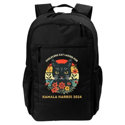 Vintage Childless Cat Ladies For Kamala Harris 2024 Election Backpack