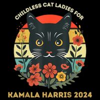 Vintage Childless Cat Ladies For Kamala Harris 2024 Election Backpack