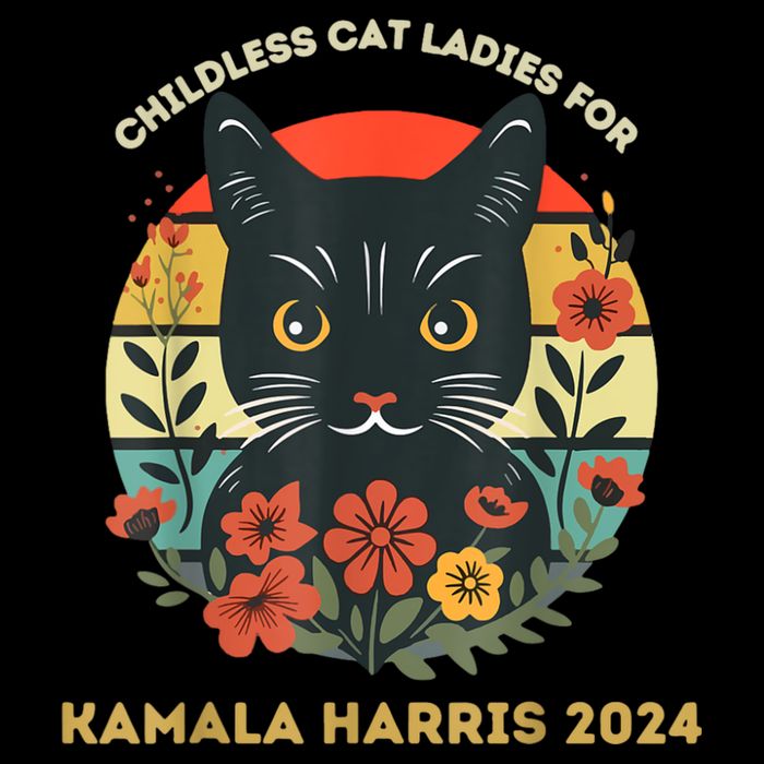 Vintage Childless Cat Ladies For Kamala Harris 2024 Election Backpack