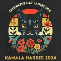 Vintage Childless Cat Ladies For Kamala Harris 2024 Election Beanie