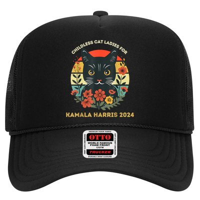 Vintage Childless Cat Ladies For Kamala Harris 2024 Election Hat