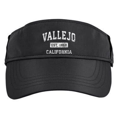 Vallejo California Ca Vintage Established Sports Design Adult Drive Performance Visor